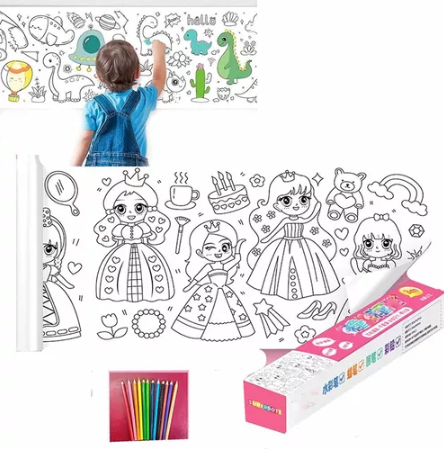 🥳ROLLO PAPEL PARA NIÑOS🥳 - 🎨 COLOREAR (30 X 300 CM)